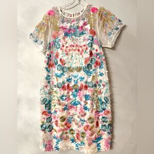 Frances Valentine Floral Embroidered Dress. S. Perfect condition